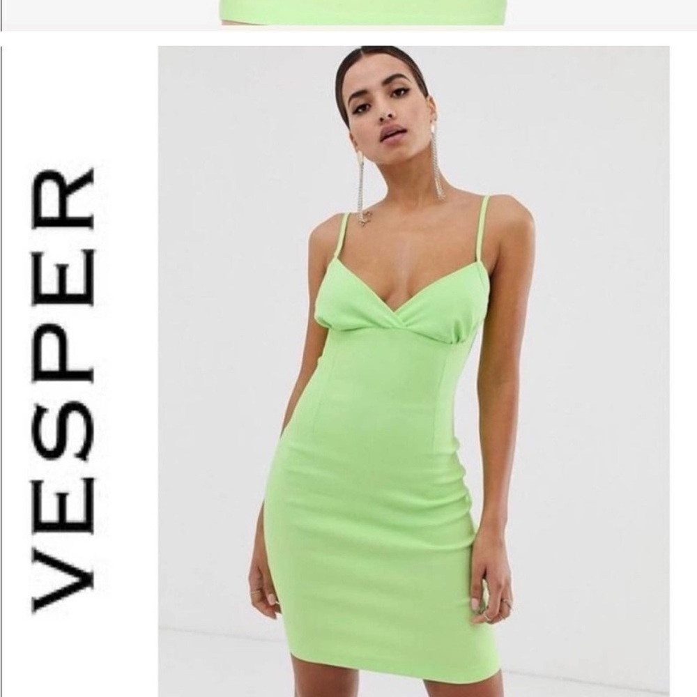 Chic Strapless Lime Green Dress